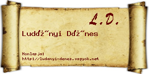 Ludányi Dénes névjegykártya